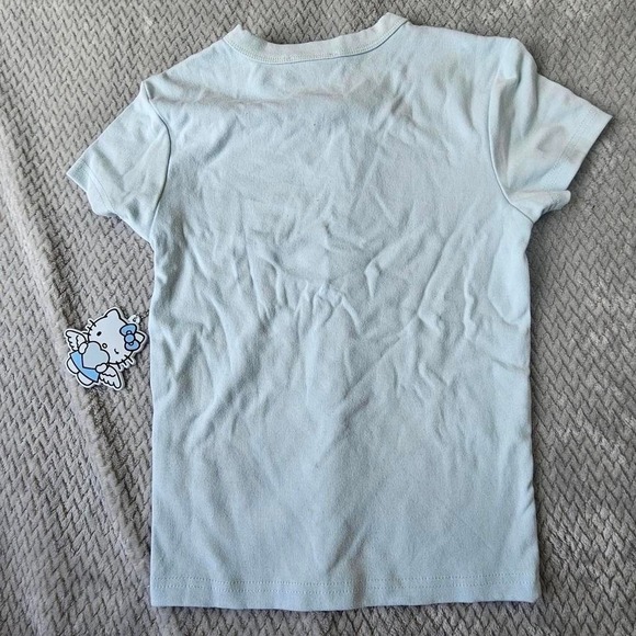 Forever 21 Hello Kitty Baby Tee Women S Baby Blue Rhinestone Graphic NWT T-Shirt - Picture 4 of 7